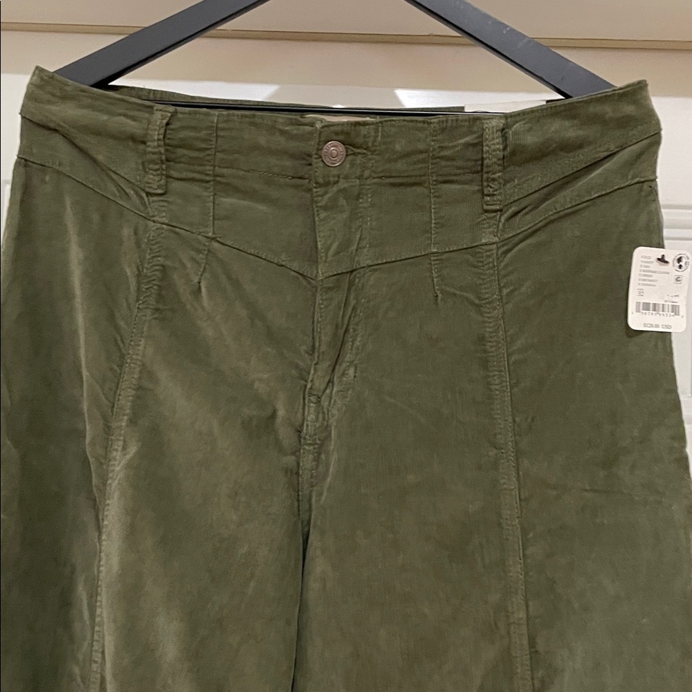 We The Free Libra Green Wide-Leg Cord Jeans NWT 32 - Picture 3 of 11